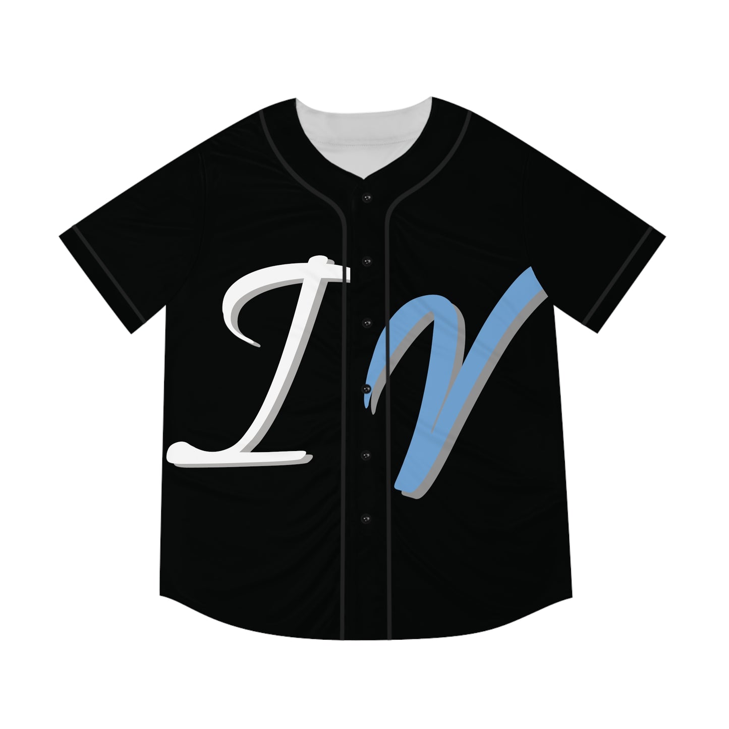 BLUE I.V SKULL Baseball Jersey