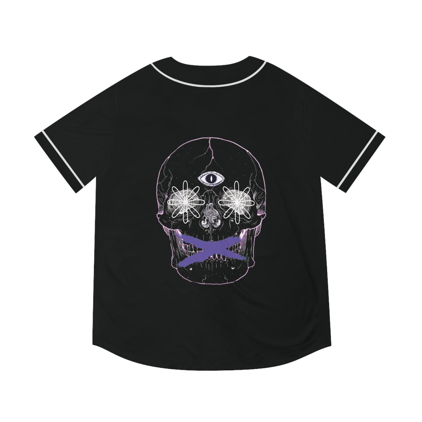 PURPLE I.V SKULL Baseball Jersey