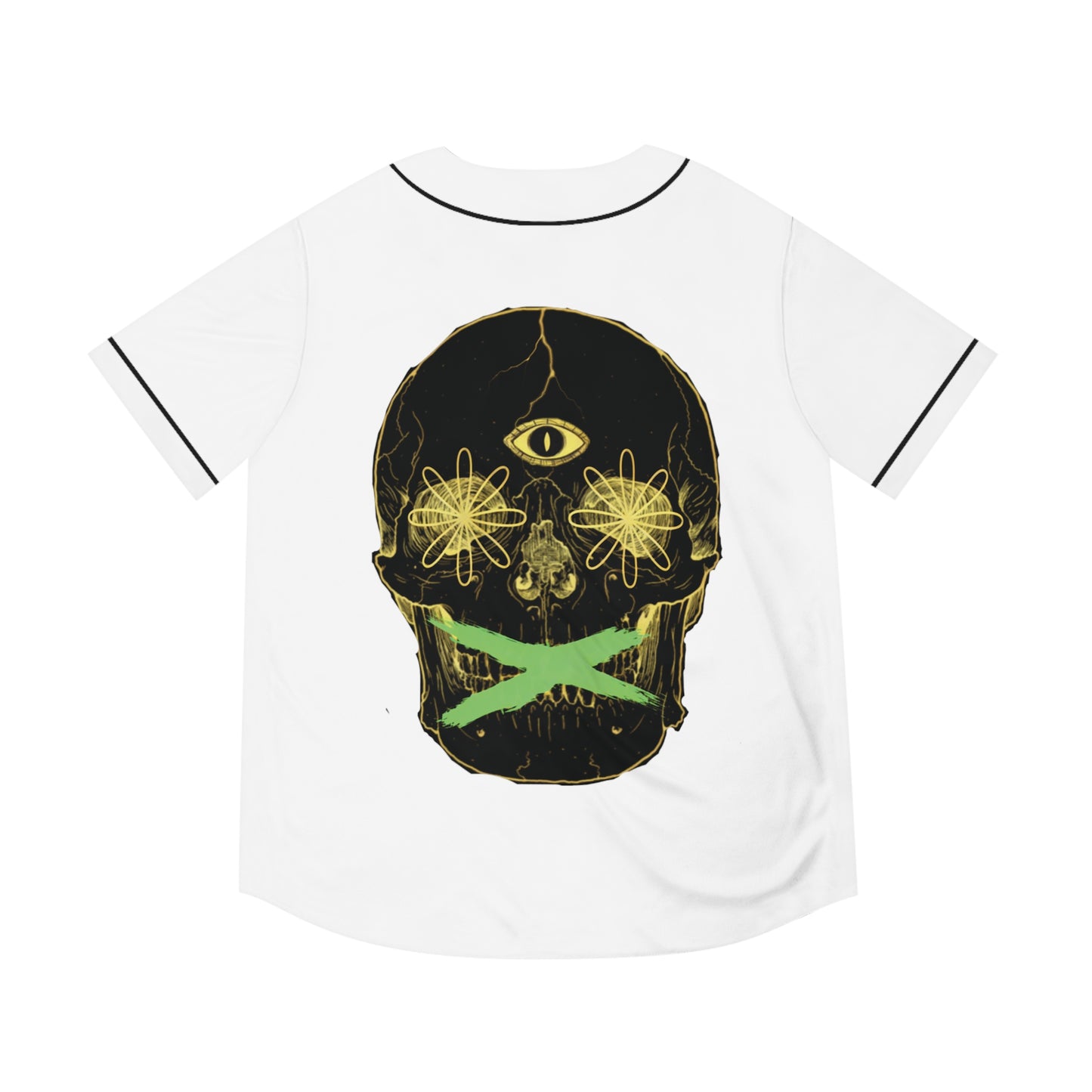 GREEN I.V SKULL Baseball Jersey