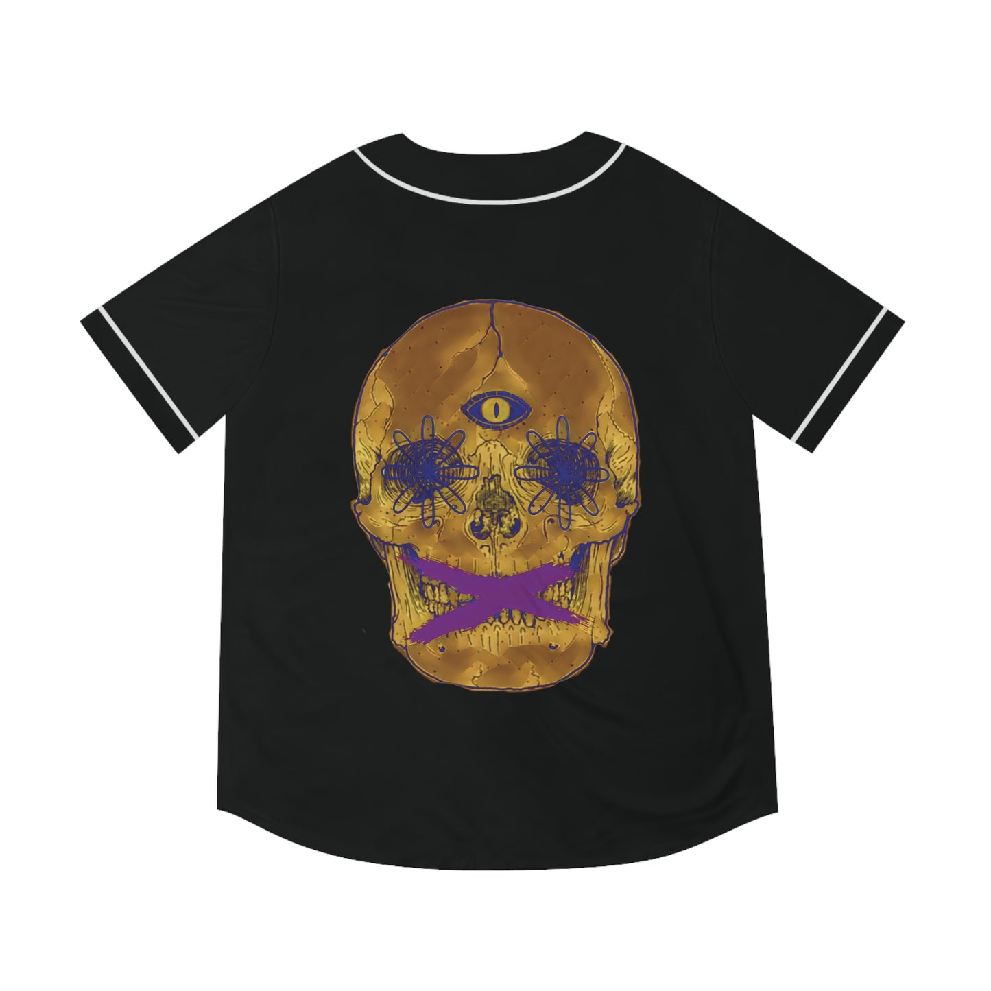 YELLOW I.V SKULL Baseball Jersey